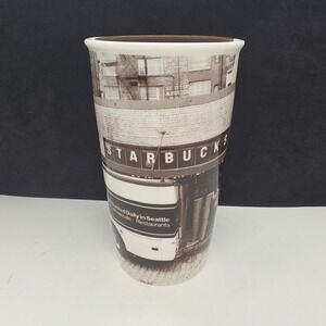 2016 Starbucks Pike Place Seattle Ceramic Travel Tumbler 12oz with Lid